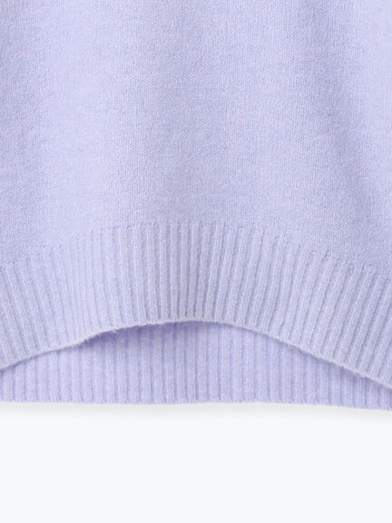 ウール混ふわふわハイネックニット（チャコールグレー/ピンク/ベージュ/ミント/パープル）｜Lugnoncure（ルノンキュール）通販