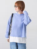 リブ切替ボトルネックニット（ブルー）｜Lugnoncure（ルノンキュール）通販