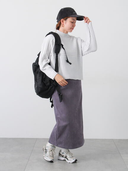 リブ切替ボトルネックニット（グレー/ブラック/イエロー/グリーン/ブルー）｜Lugnoncure（ルノンキュール）通販