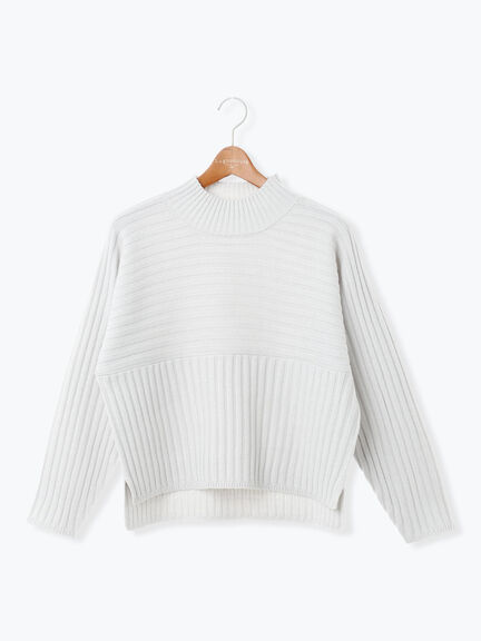 リブ切替ボトルネックニット（グレー/ブラック/イエロー/グリーン/ブルー）｜Lugnoncure（ルノンキュール）通販