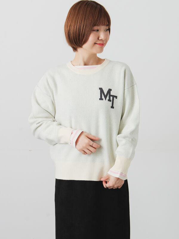 ロゴアソートジャカードニット（オフホワイト）｜Lugnoncure（ルノンキュール）通販