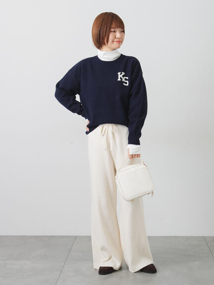 ロゴアソートジャカードニット（オフホワイト/グレー/イエロー/ネイビー）｜Lugnoncure（ルノンキュール）通販