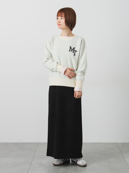 ロゴアソートジャカードニット（オフホワイト/グレー/イエロー/ネイビー）｜Lugnoncure（ルノンキュール）通販