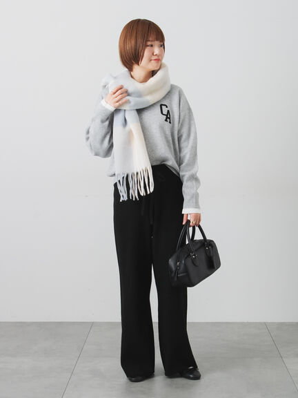 ロゴアソートジャカードニット（オフホワイト/グレー/イエロー/ネイビー）｜Lugnoncure（ルノンキュール）通販