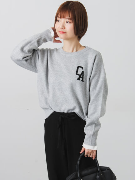 ロゴアソートジャカードニット（オフホワイト/グレー/イエロー/ネイビー）｜Lugnoncure（ルノンキュール）通販