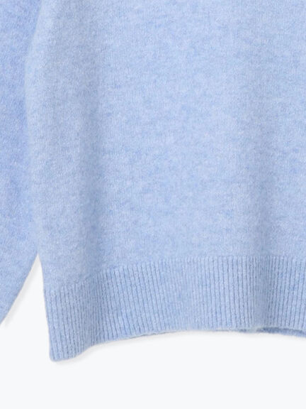 もちもちメランジVネックニット（グレー/チャコールグレー/ベージュ/グリーン/ブルー）｜Lugnoncure（ルノンキュール）通販