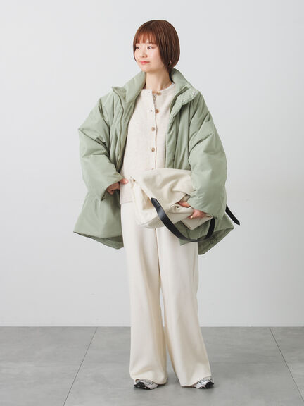 ウール混ふわふわクルーネックカーディガン（チャコールグレー/ピンク/ベージュ/ミント/パープル）｜Lugnoncure（ルノンキュール）通販