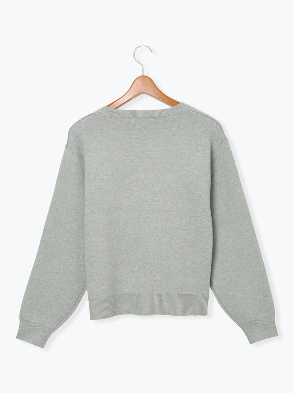 セール】 フロントロゴニット（オフホワイト/グレー/ブラック/トップス