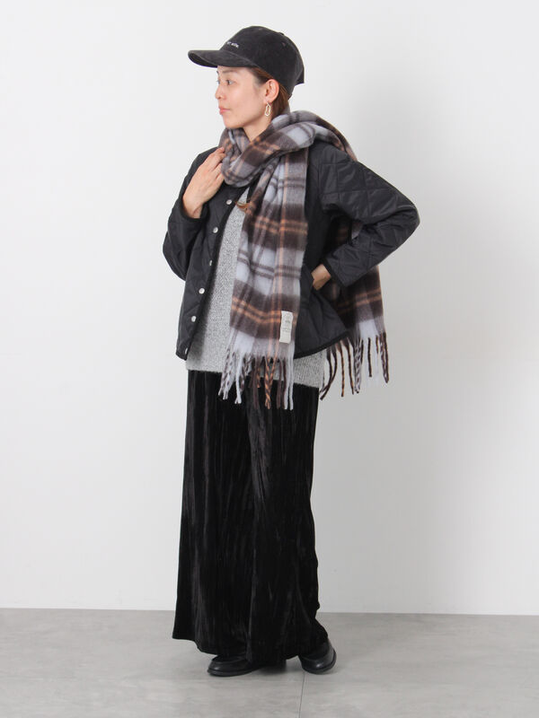 セール】 ラメ引き揃えニットベスト（オフホワイト/グレー/ブラック