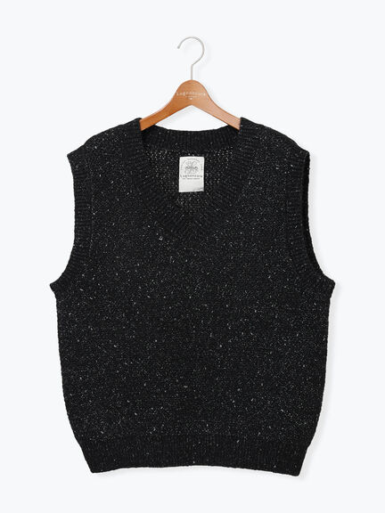 ラメ引き揃えニットベスト（オフホワイト/グレー/ブラック）｜Lugnoncure（ルノンキュール）通販