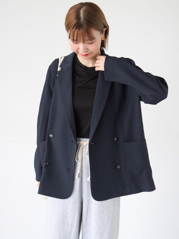 セール】 Wブレストテーラードジャケット（ブラウン/ネイビー/アウター