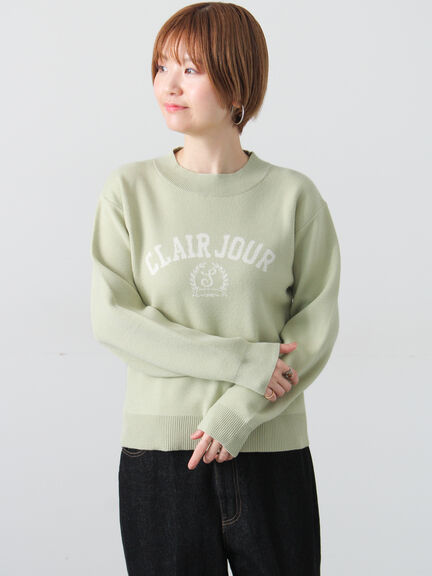 エンブレムロゴニット（オフホワイト/モカ/グリーン/ネイビー）｜Lugnoncure（ルノンキュール）通販