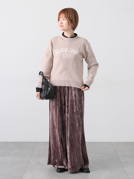 エンブレムロゴニット（オフホワイト/モカ/グリーン/ネイビー）｜Lugnoncure（ルノンキュール）通販