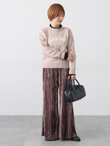 エンブレムロゴニット（オフホワイト/モカ/グリーン/ネイビー）｜Lugnoncure（ルノンキュール）通販