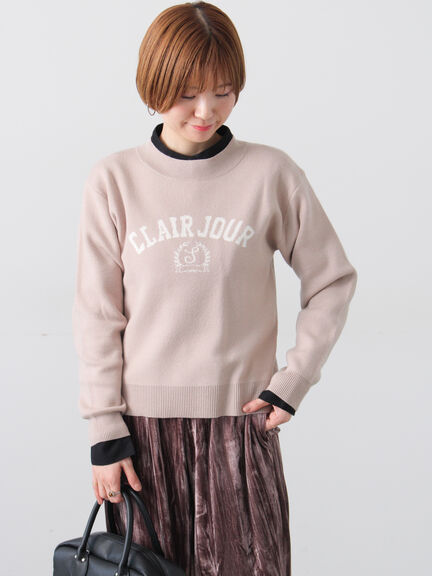 エンブレムロゴニット（オフホワイト/モカ/グリーン/ネイビー）｜Lugnoncure（ルノンキュール）通販