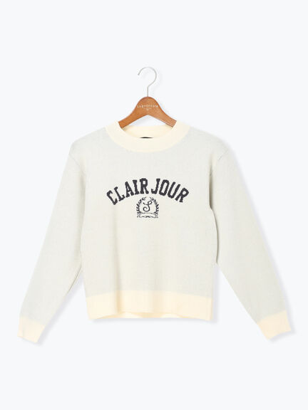 エンブレムロゴニット（オフホワイト/モカ/グリーン/ネイビー）｜Lugnoncure（ルノンキュール）通販