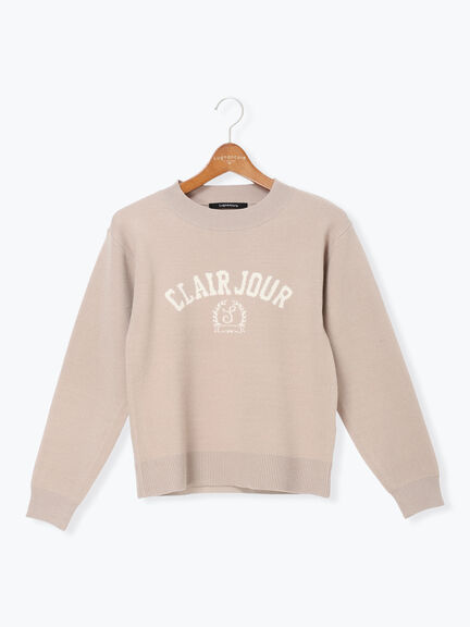 エンブレムロゴニット（オフホワイト/モカ/グリーン/ネイビー）｜Lugnoncure（ルノンキュール）通販