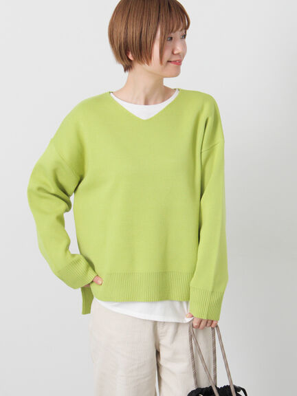 DECEMBER MAY 蛍光イエロー セーター sサイズ サイズ：S DECEMBERMAY