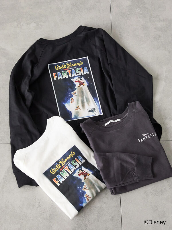 【Disney】FANTASIA/ラグランTシャツ1（オフホワイト/チャコールグレー/ブラック）｜Lugnoncure（ルノンキュール）通販