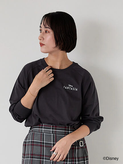【Disney】FANTASIA/ラグランTシャツ1（オフホワイト/チャコールグレー/ブラック）｜Lugnoncure（ルノンキュール）通販