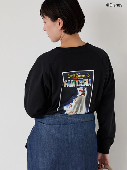 【Disney】FANTASIA/ラグランTシャツ1（オフホワイト/チャコールグレー/ブラック）｜Lugnoncure（ルノンキュール）通販