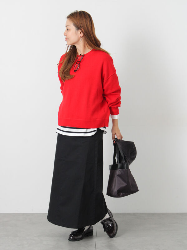 セール】 チノスカート（オフホワイト/ブラック/ベージュ/ボトムス