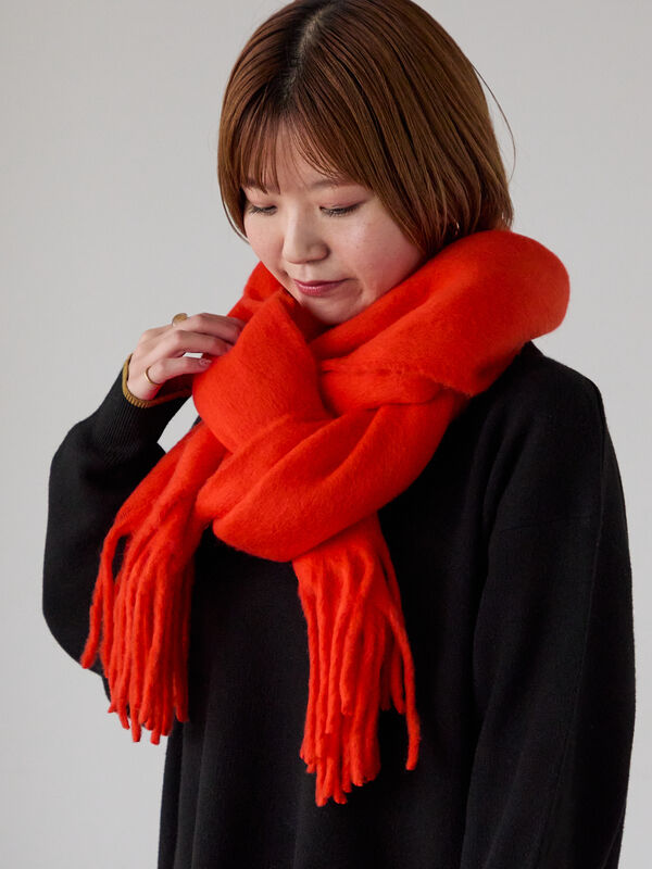 セール】 ソフトタッチソリッドマフラー（ブラック/レッド/ベージュ