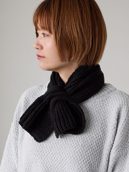 リボンキャンディマフラー（オフホワイト/ブラック/レッド）｜Lugnoncure（ルノンキュール）通販