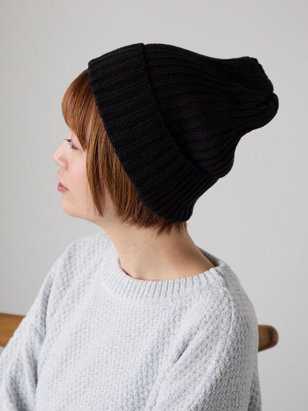 リブワッチキャップ（ブラック）｜Lugnoncure（ルノンキュール）通販