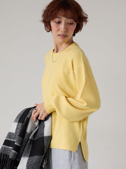 良品　LE17SEPTEMBRE オープンカラーニット ニット・セーター(イエロー/黄色系)のセール・アウトレット