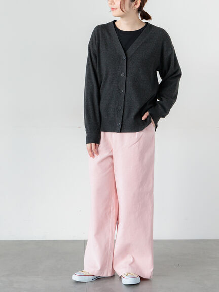 もちもちVネックカーディガン（グレー/チャコールグレー/イエロー/ミント）｜Lugnoncure（ルノンキュール）通販