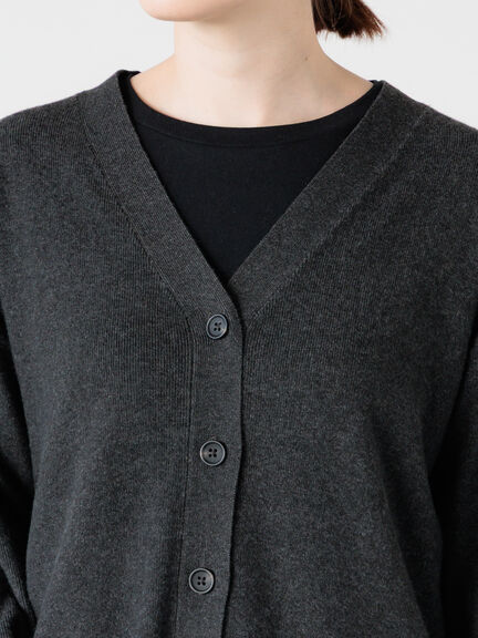 もちもちVネックカーディガン（グレー/チャコールグレー/イエロー/ミント）｜Lugnoncure（ルノンキュール）通販