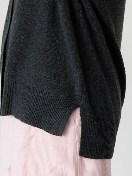 もちもちVネックカーディガン（グレー/チャコールグレー/イエロー/ミント）｜Lugnoncure（ルノンキュール）通販