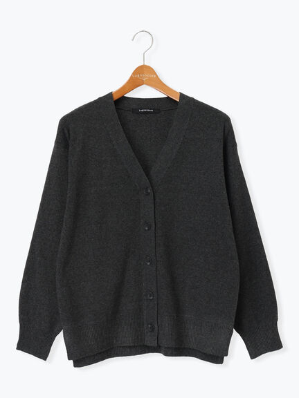 もちもちVネックカーディガン（グレー/チャコールグレー/イエロー/ミント）｜Lugnoncure（ルノンキュール）通販