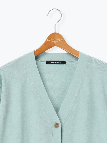 もちもちVネックカーディガン（グレー/チャコールグレー/イエロー/ミント）｜Lugnoncure（ルノンキュール）通販
