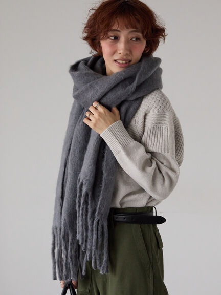 セール】 ボリュームストール（グレー/ブラック/レッド/ベージュ