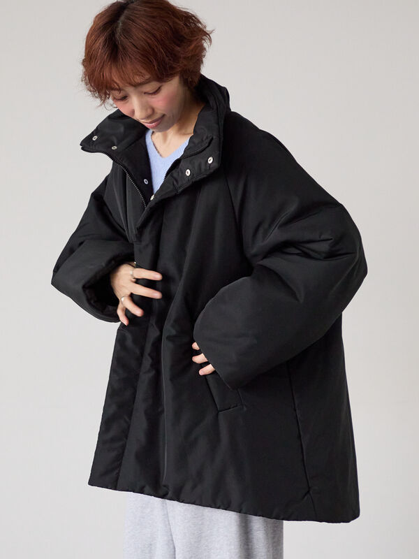 新品＊ボーイズルーム　モンスターコート　中綿　キルティング　オーバーサイズ　黒 新品＊ボーイズルーム モンスターコート 中綿 キルティング オーバー