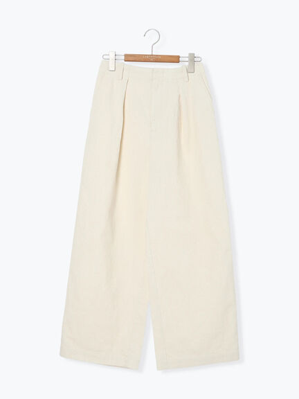 細コーデュロイタックワイドパンツ（オフホワイト/グレー/ピンク）｜Lugnoncure（ルノンキュール）通販