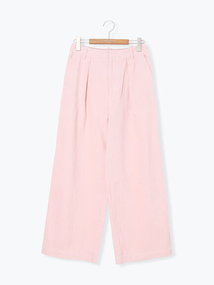 細コーデュロイタックワイドパンツ（オフホワイト/グレー/ピンク）｜Lugnoncure（ルノンキュール）通販