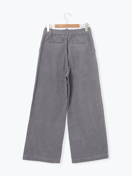 細コーデュロイタックワイドパンツ（オフホワイト/グレー/ピンク）｜Lugnoncure（ルノンキュール）通販