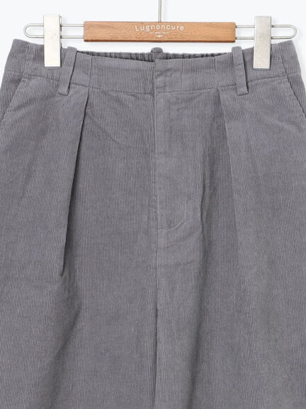 細コーデュロイタックワイドパンツ（オフホワイト/グレー/ピンク）｜Lugnoncure（ルノンキュール）通販