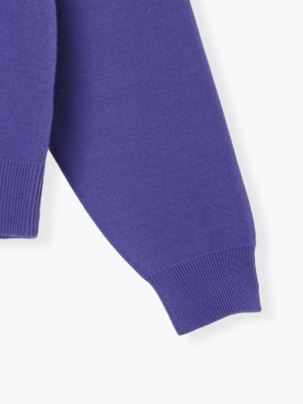 セール】 カレッジ風ロゴニットプルオーバー（オフホワイト/グレー