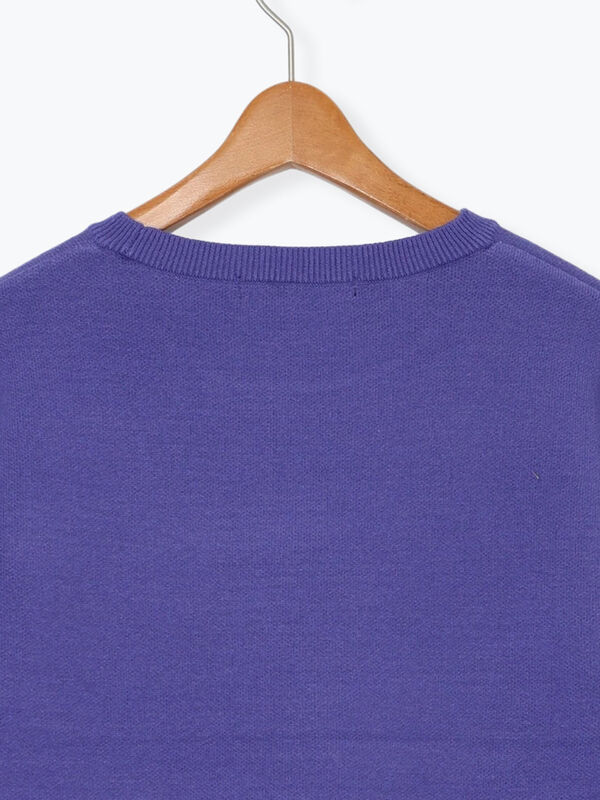 セール】 カレッジ風ロゴニットプルオーバー（オフホワイト/グレー