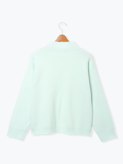 コットンタッチハイネックニットプルオーバー（オフホワイト/ブラック/イエロー/ミント/ネイビー）｜Lugnoncure（ルノンキュール）通販