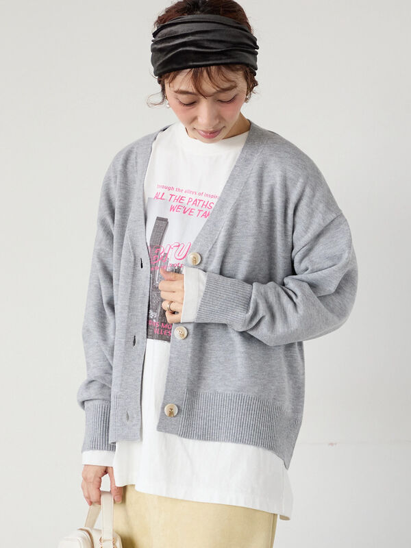 つんつん様 リクエスト 9点 まとめ商品 セール】 ソフトタッチニットVネックショートカーディガン（グレー