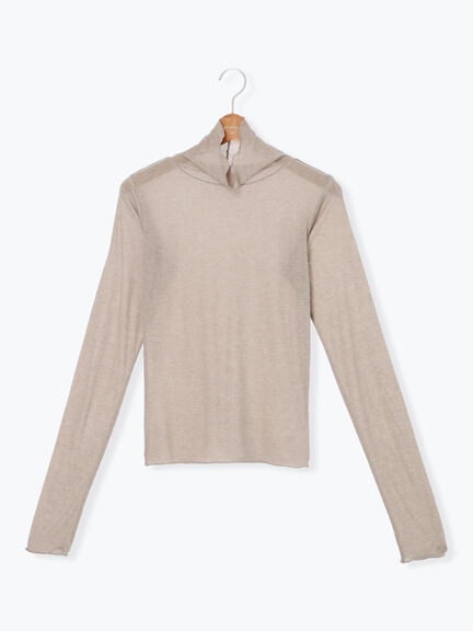 シアーテレコハイネックインナー（オフホワイト/チャコールグレー/モカ）｜Lugnoncure（ルノンキュール）通販