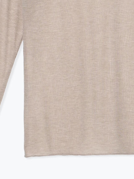 シアーテレコハイネックインナー（オフホワイト/チャコールグレー/モカ）｜Lugnoncure（ルノンキュール）通販