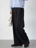 ウエストタックセンタープレスワイドパンツ（ブラック）｜Lugnoncure（ルノンキュール）通販
