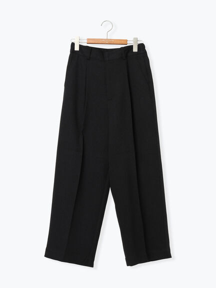 ウエストタックセンタープレスワイドパンツ（ブラック/ベージュ/グリーン）｜Lugnoncure（ルノンキュール）通販