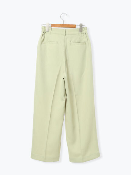 ウエストタックセンタープレスワイドパンツ（ブラック/ベージュ/グリーン）｜Lugnoncure（ルノンキュール）通販